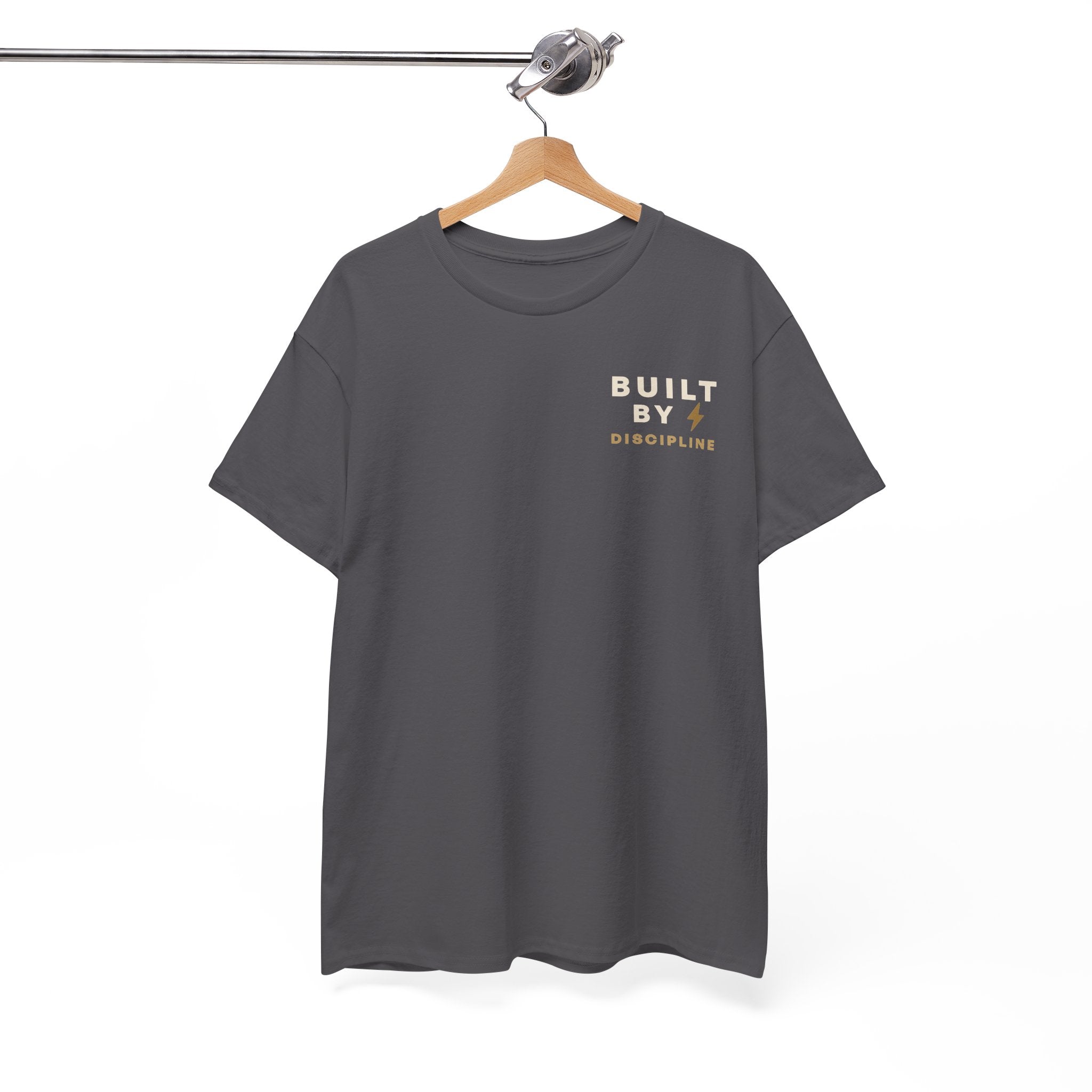 Built By Discipline T-Shirt | Motivational Graphic Tee | Minimalist Unisex Cotton Shirt | Discipline Mindset Streetwear | LEGGOD